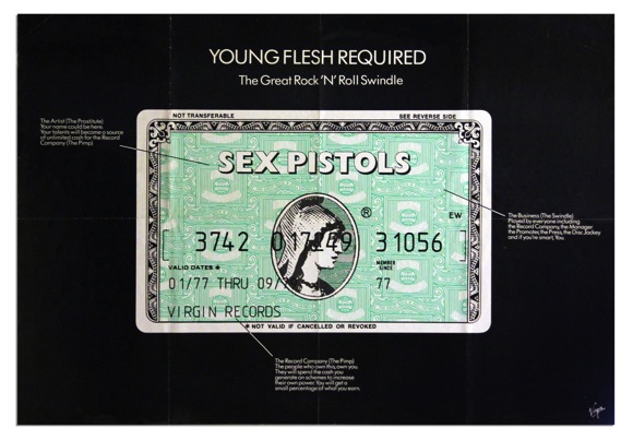 SEX PISTOLS "Young Flesh Required" Jamie reid